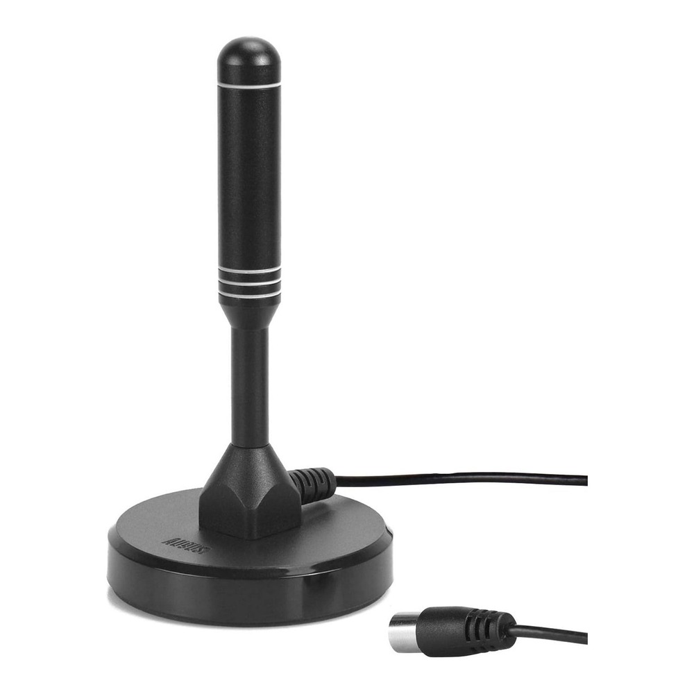 August DTA240 Indoor Outdoor Portable Digital HDTV Antenna Magnetic Base Black